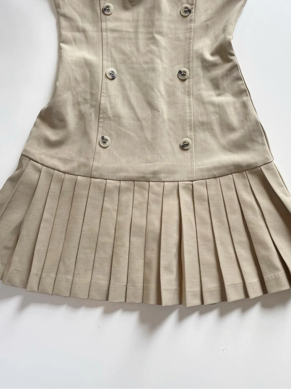 Anthropologie Maeve Pleated Strapless Dress | XXS